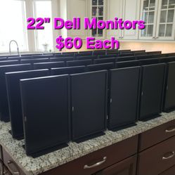 22" Dell Monitors DVI/DisplayPort/VGA- HDMI Compatible 