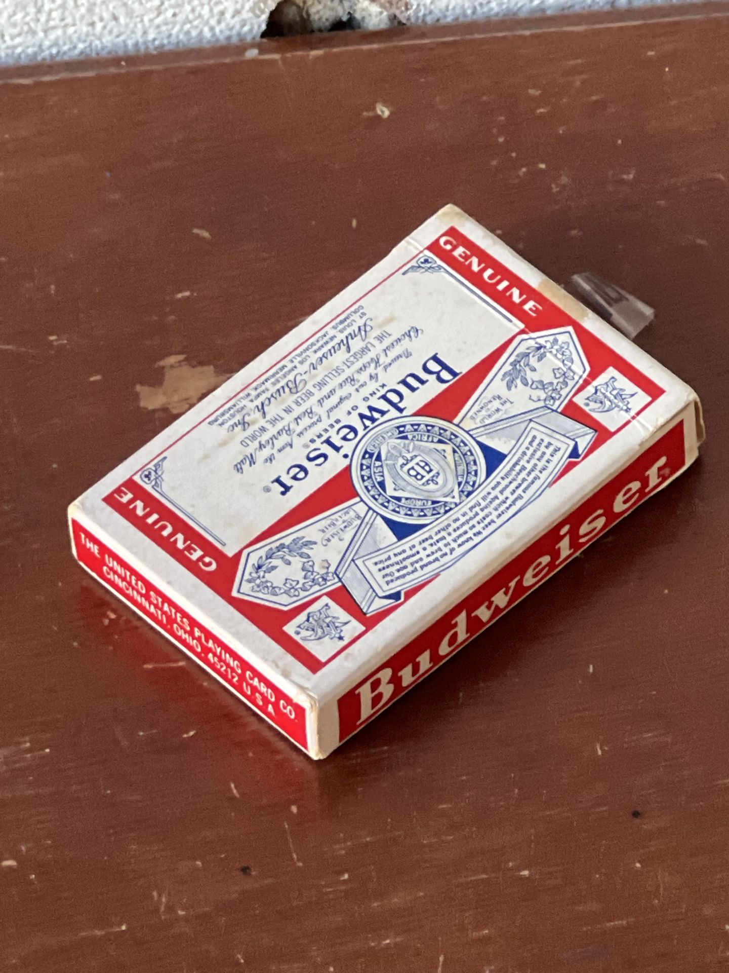 Vintage! 1980s Budweiser Logo Playing Cards Plastic Coated Bridge Deck