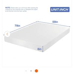 Queen Gel Memory Foam Mattress Medium Firm 8 in. Bed-in-a-Box Mattress