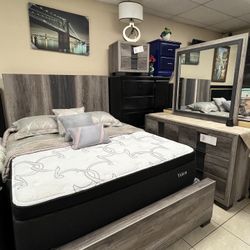 4 Pc Queen Bedroom Set First Come First Serve