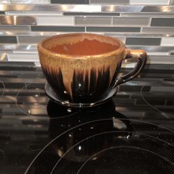 Handpainted Ceramic Mug Planter Pot Decor