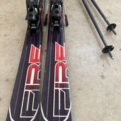 172 Xwing Fire Skis W/ Poles