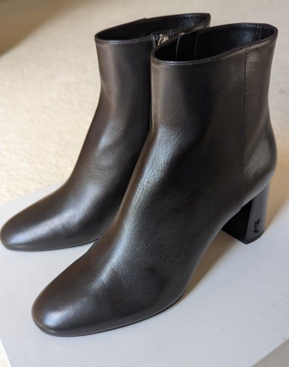 YSL Black Boots, New, Size 38