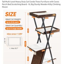 Modern Cat Tree ! Cat Scratch Post , 2 Stainless Steel Excellent Litter Boxes 