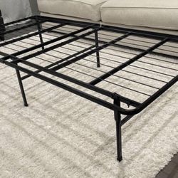 TWIN SIZE METAL BED FRAME FOLDABLE (LIKE NEW) (VERY STURDY)