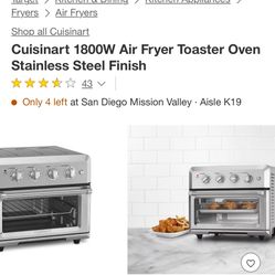 Cuisinart Air Fryer Toaster Oven