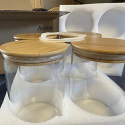 4 Pack Glass Jars