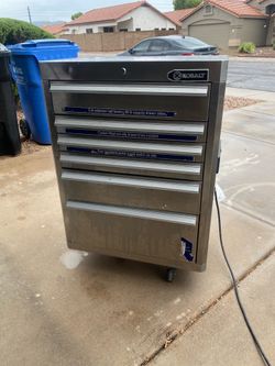 Kobalt Stainless Steel Tool Box 35”H 17”W 18”D For Sale