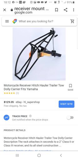 2" reciever motorcycle hauler tow dolly