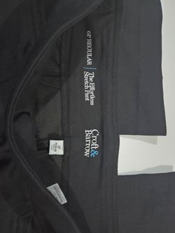 Croft & Barrow Black Ponte Dress Pants Straight Leg Flat Front Stretch size 6P
