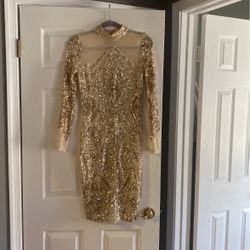 Gold Beads New Year Dress
