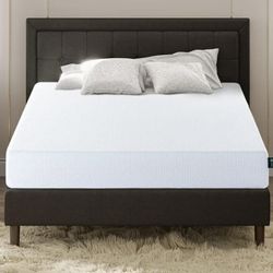 ZINUS 8 Inch Green Tea Cooling Gel Memory Foam Mattress. (Queen) With water proof mattress protector