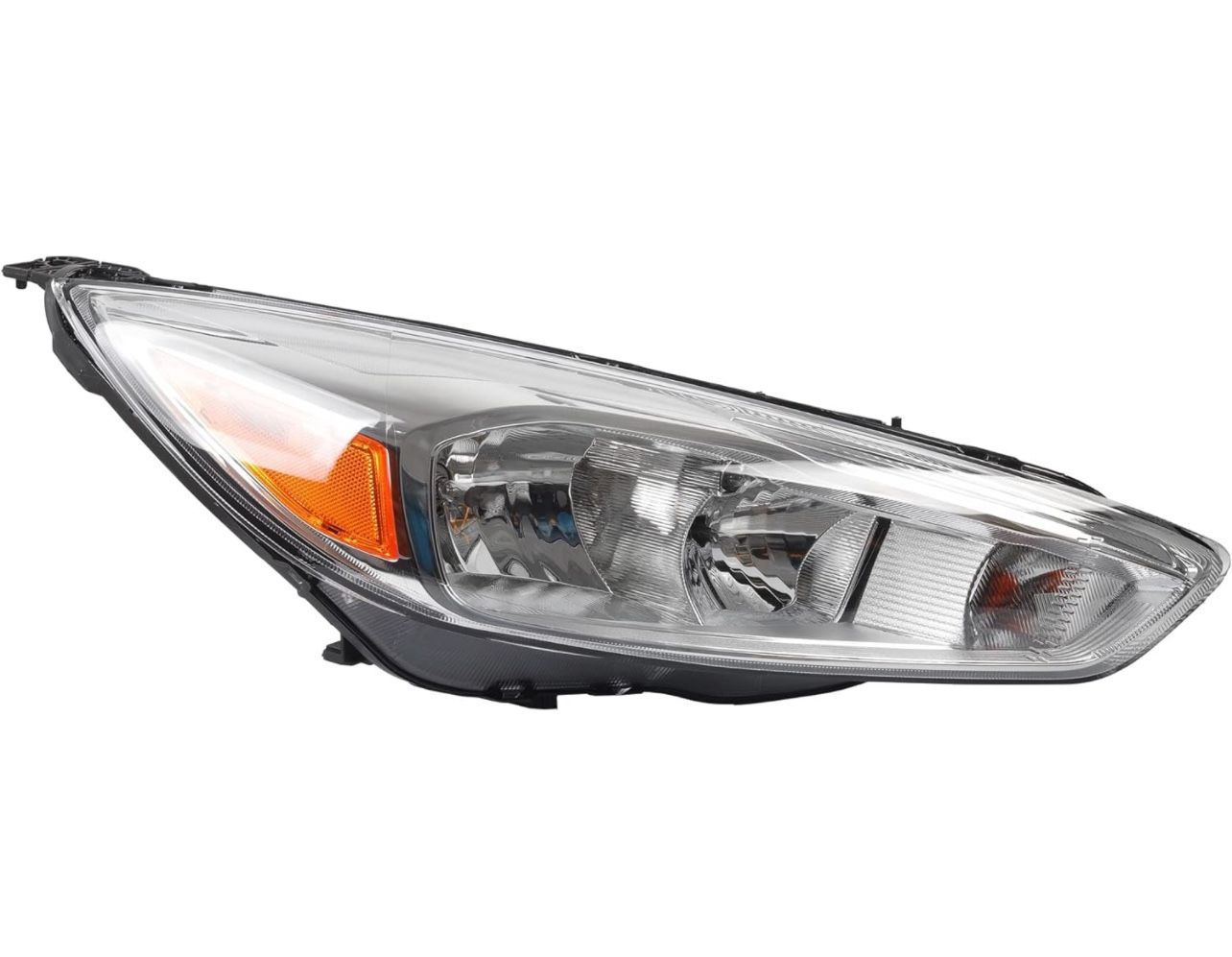Dasbecan Halogen Headlight Assembly Compatible With Ford Focus 3rd Gen 2015-2018 w/o LED DRL Right Passenger Side #1559