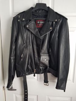 Black leather coat