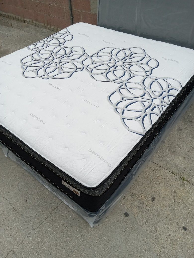 🟥queen Size Pillow Top Mattress 12 Thick