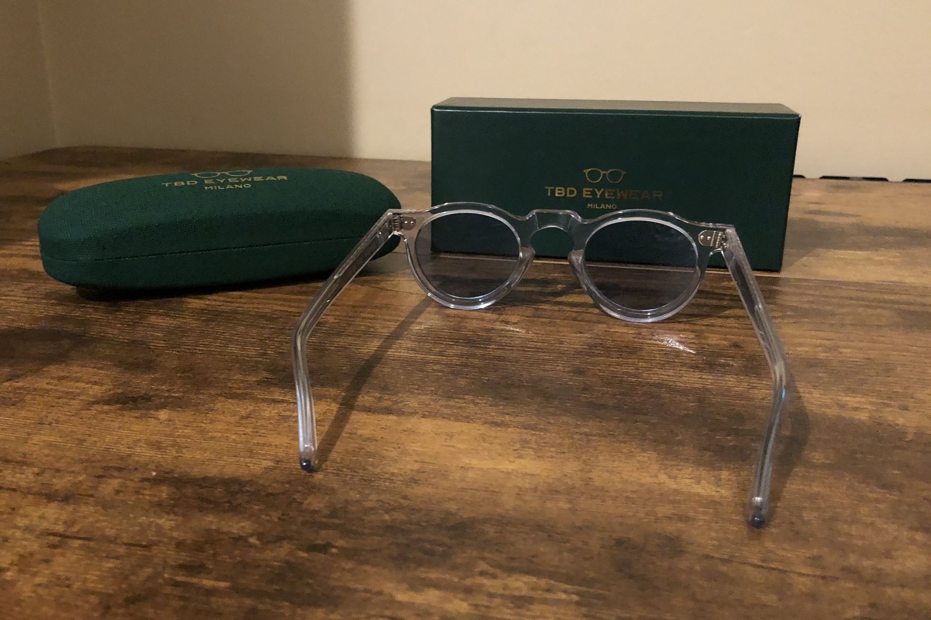 The Bespoke Dudes TBD Eyewear Welt Eco Transparent Blue Sunglasses