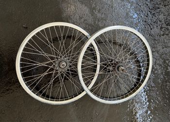 Old School Hoffman Bikes Rims With Sealed Bearings (20 Inch) As Is