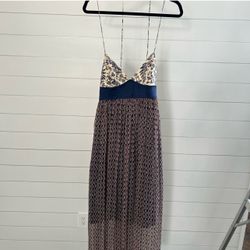 Lia Kes- Silk Chiffon Halter Dress- Size 6