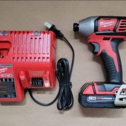 Milwaukee M18 1/4 Hex Impact Driver W/ 1.5 Battery & Charger