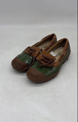 UGG Women's Brown Green 1898 Waterproof Shearling Lined Duck Boat Shoes Size 7.5