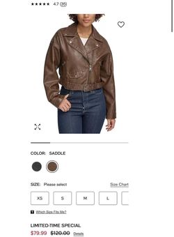 Levi’s Faux Leather Moto Jacket- Large 