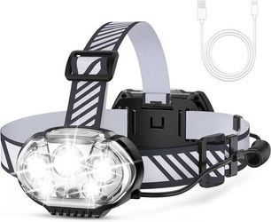 Brand New Rechargeable Bright 20000 Lumen Headlamp IPX4 Waterproof 8 Modes