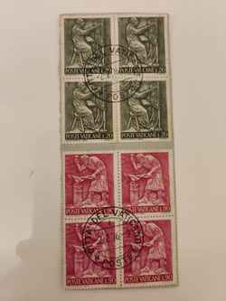 Vatican City Postage Stamps Block of 8