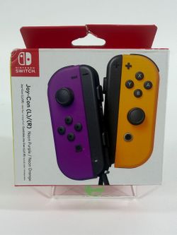 New Nintendo Switch Joy-Con Controller Neon Purple/Neon Orange
