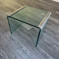 Leon Rosen, Chrome Pace Waterfall Side Table 