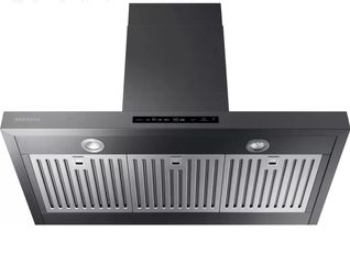 Samsung  NK36K7000WG 36 Inch Smart Wall Mount Chimney Range Hood with Wi-Fi and Bluetooth Connectivity, 600 CFM, 3 Speeds, LED Cooktop Lighting, Digit