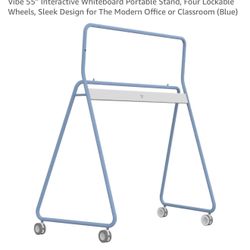 Vibe 55” Interactive Whiteboard Stand – Portable Rolling Stand (Blue)