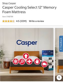 Casper Cooling Select 12" Memory Foam Mattress