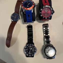 5 Men’s Watches, Coach Michael Kors, Fossil & 2 Kyobe! Giant 48