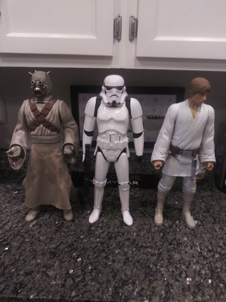 2014 Star Wars 18" LARGE figure set of 3