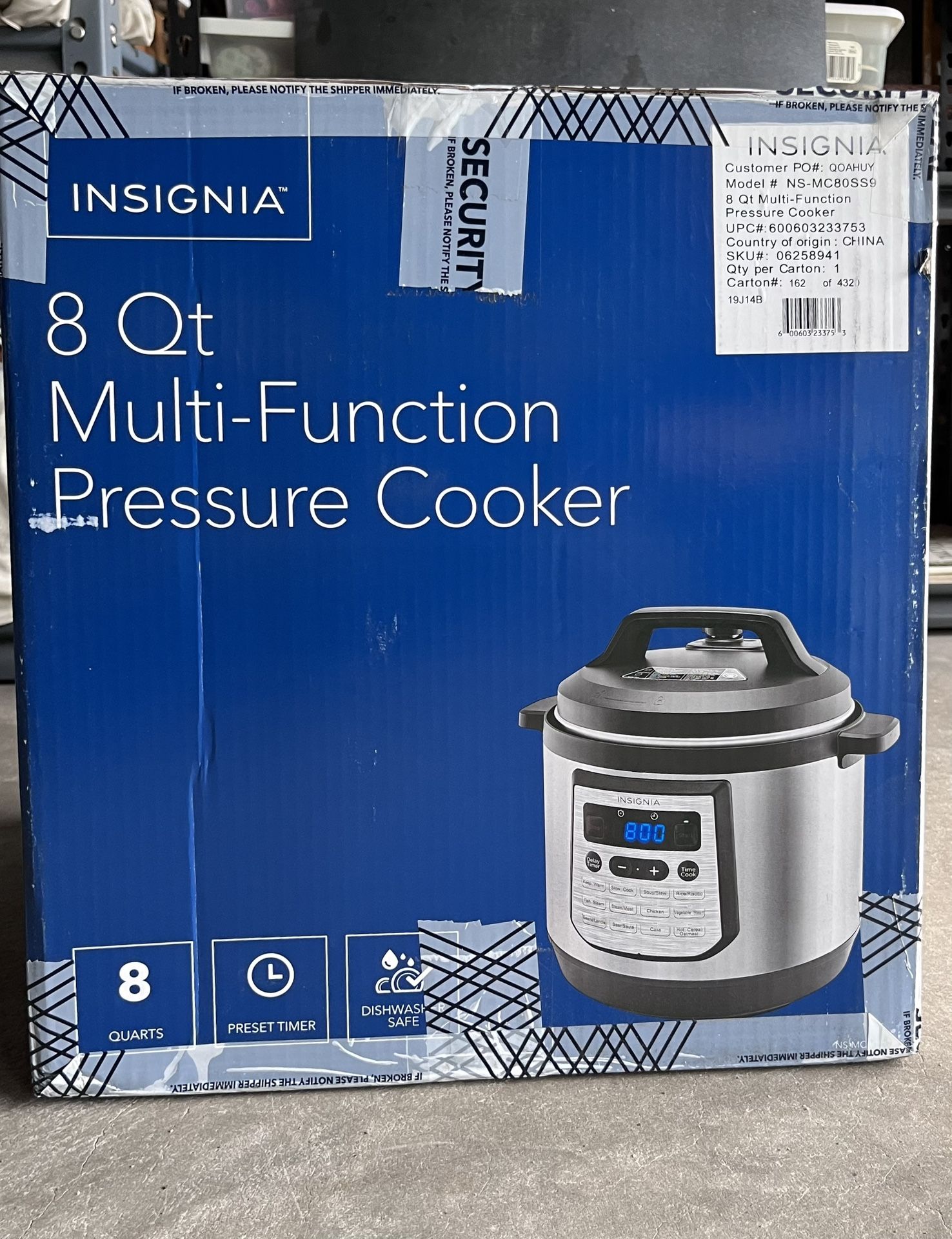 Insignia™ - 8qt Digital Multi Cooker - Stainless Steel