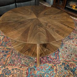 Wood Round Coffee Table 