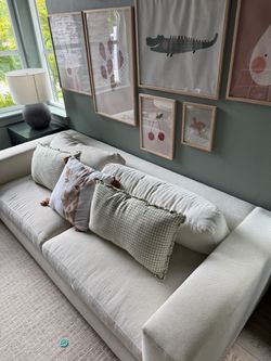 Matching Crate & Barrel Cream Sofas