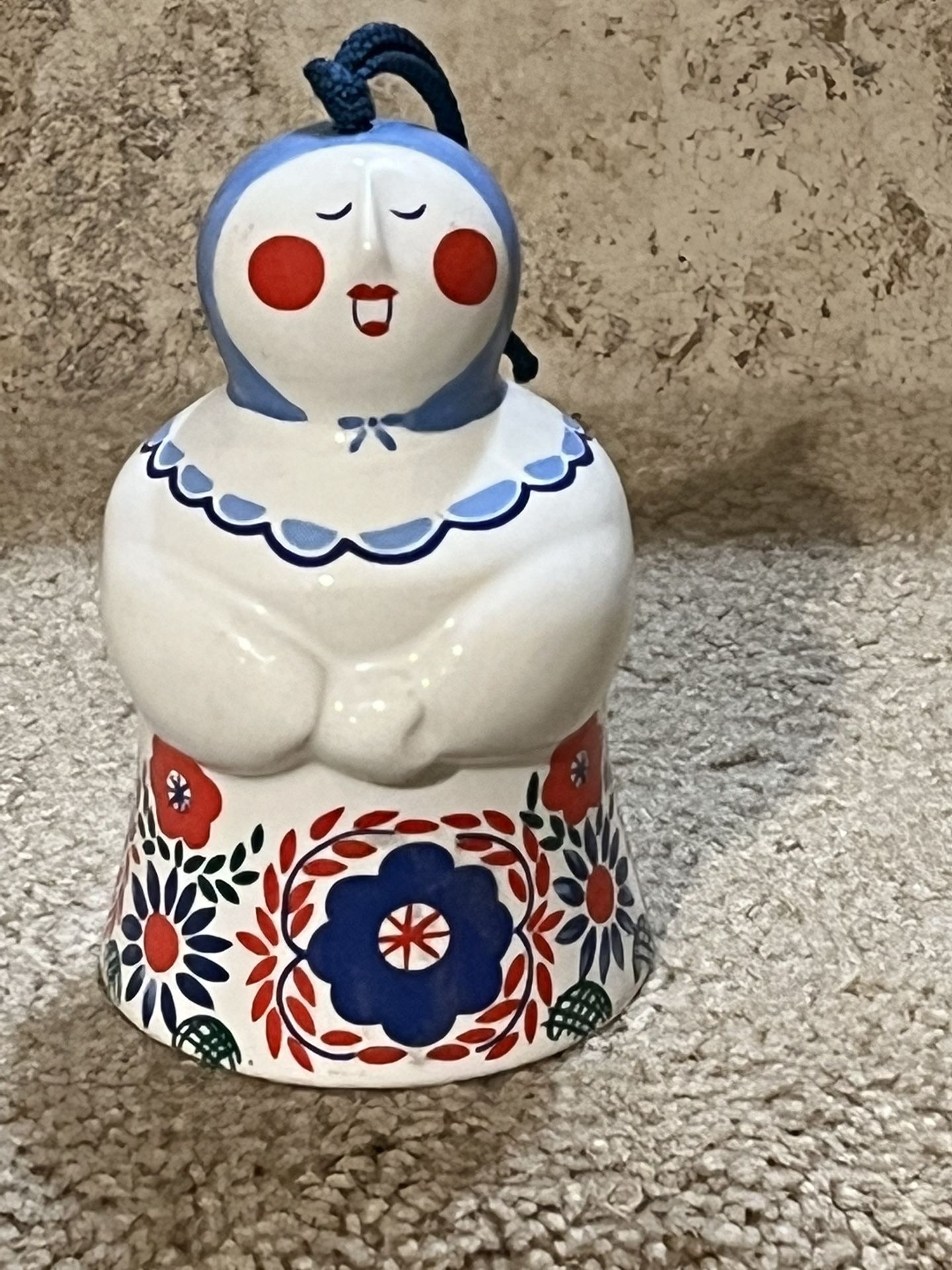 Elizabeth Arden Orient Express Painted Porcelain Ornament Bell JAPAN Vintage
