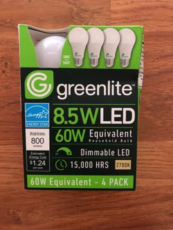 8W dimmable LED 4 pack 60W equivalent