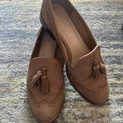 Aldo Tan Suede Loafers Size 8