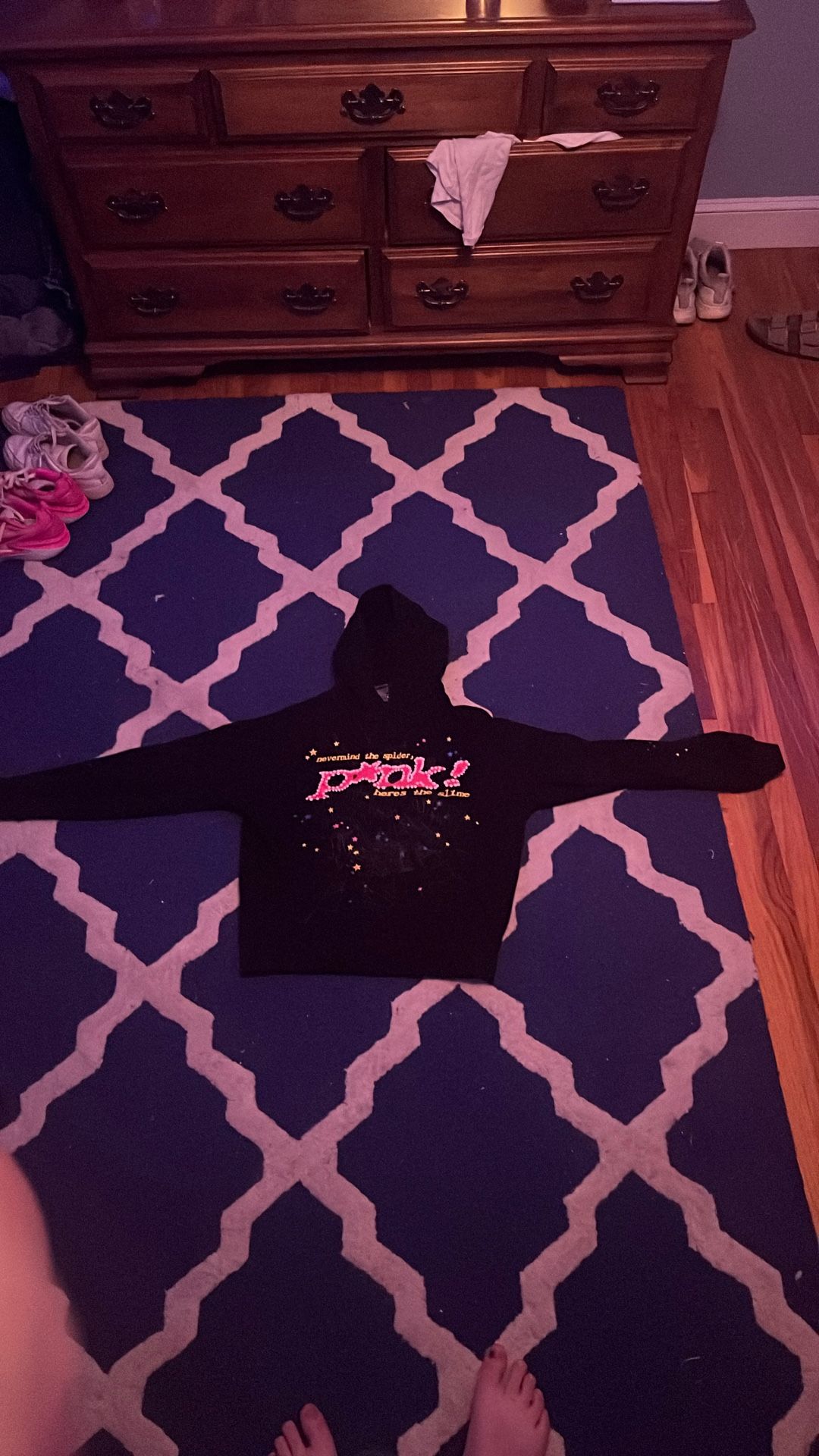 sp5der hoodie “p*nk!” - Size S