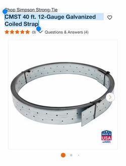 CMST 40 ft. 12-Gauge Galvanized Coiled Strap