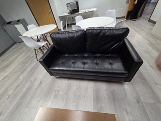 Tufted Black Couch