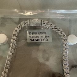 S925 Moissanite Cuban Necklace