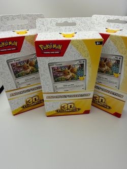 3x Pokemon TCG 30th Anniversary Celebr Knock Out Collection Eevee Promo (Sealed)