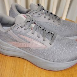 Brooks Adrenaline GTS 24 Running Shoes Womens Gray Pink Road 1204261B019 Size 8.5