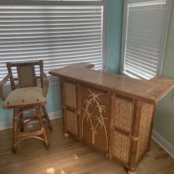 Tommy Bahama  Bamboo Beer With Chairs And Stools