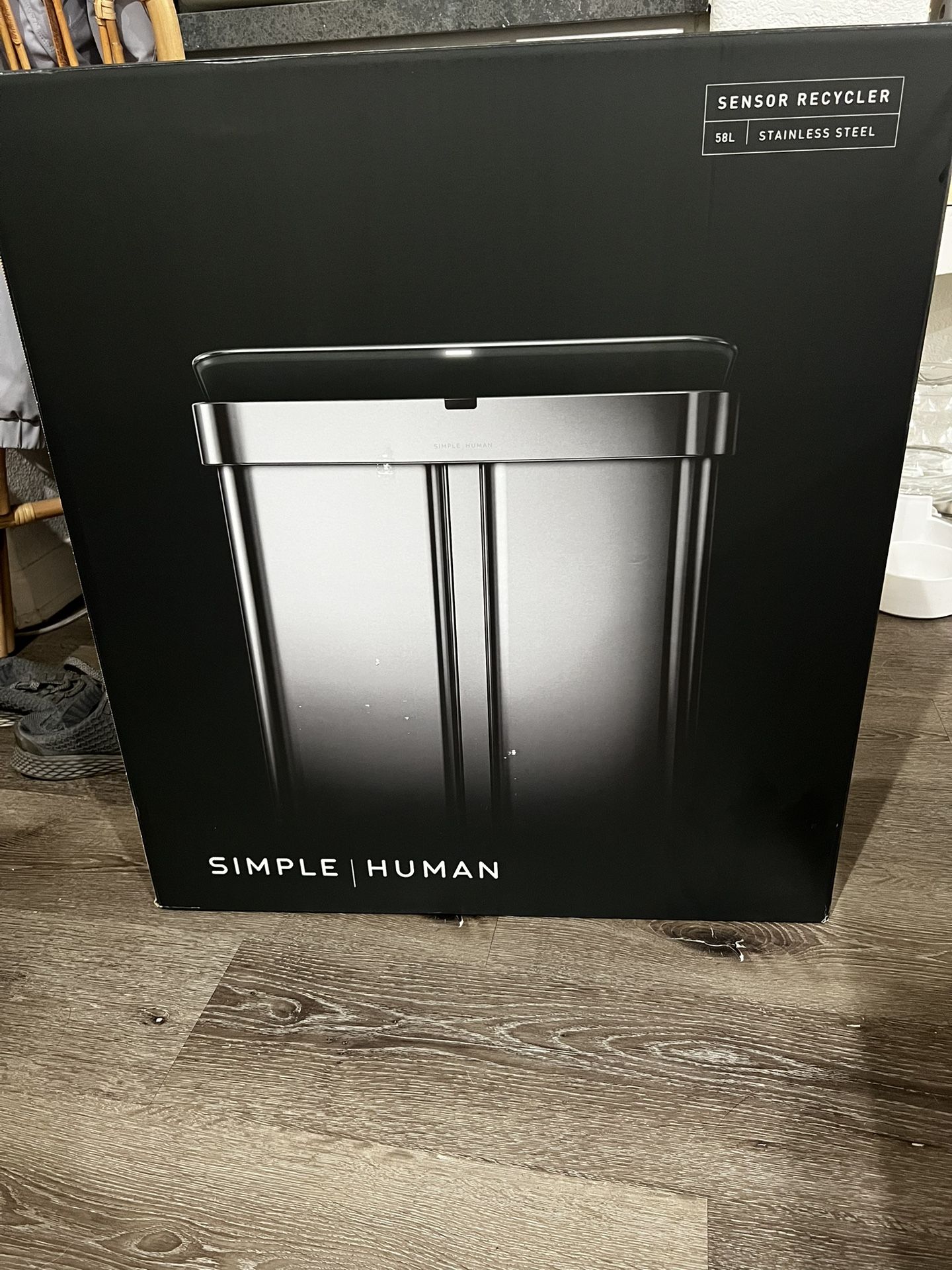 Brand New Simple human Dual Sensor Touch And Talk Trash Can