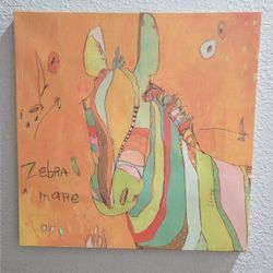 Zebra Mare by Oopsy daisy Fine Art for Kids 14" X 14"
