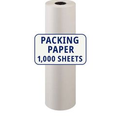 BOX USA Packing Paper Roll 1440'L x 30"W - 1,000 Sheets 17â€?? Long Equivalent - Large White Newsprint for Shipping, Packaging, Storag@R3-196